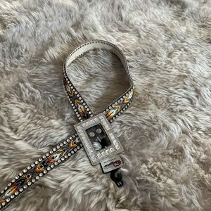 NWT Nocona brand all leather and crystal western belt